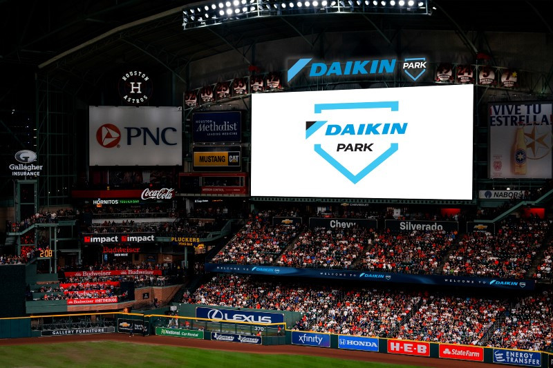 美國職業棒球大聯盟休士頓太空人隊主場自2025年起將命名為「Daikin Park」。