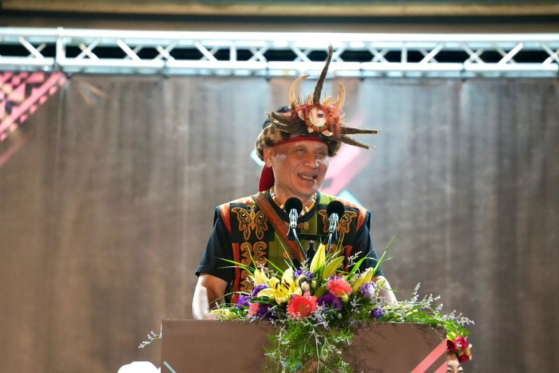 2025世界原住民族傳統運動會開幕,原民會曾智勇Ljaucu‧Zingrur主任委員致詞。 2025世界原住民族傳統運動會開幕,原民會曾智勇Ljaucu‧Zingrur主任委員致詞。